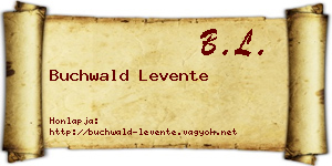 Buchwald Levente névjegykártya