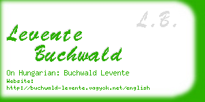 levente buchwald business card